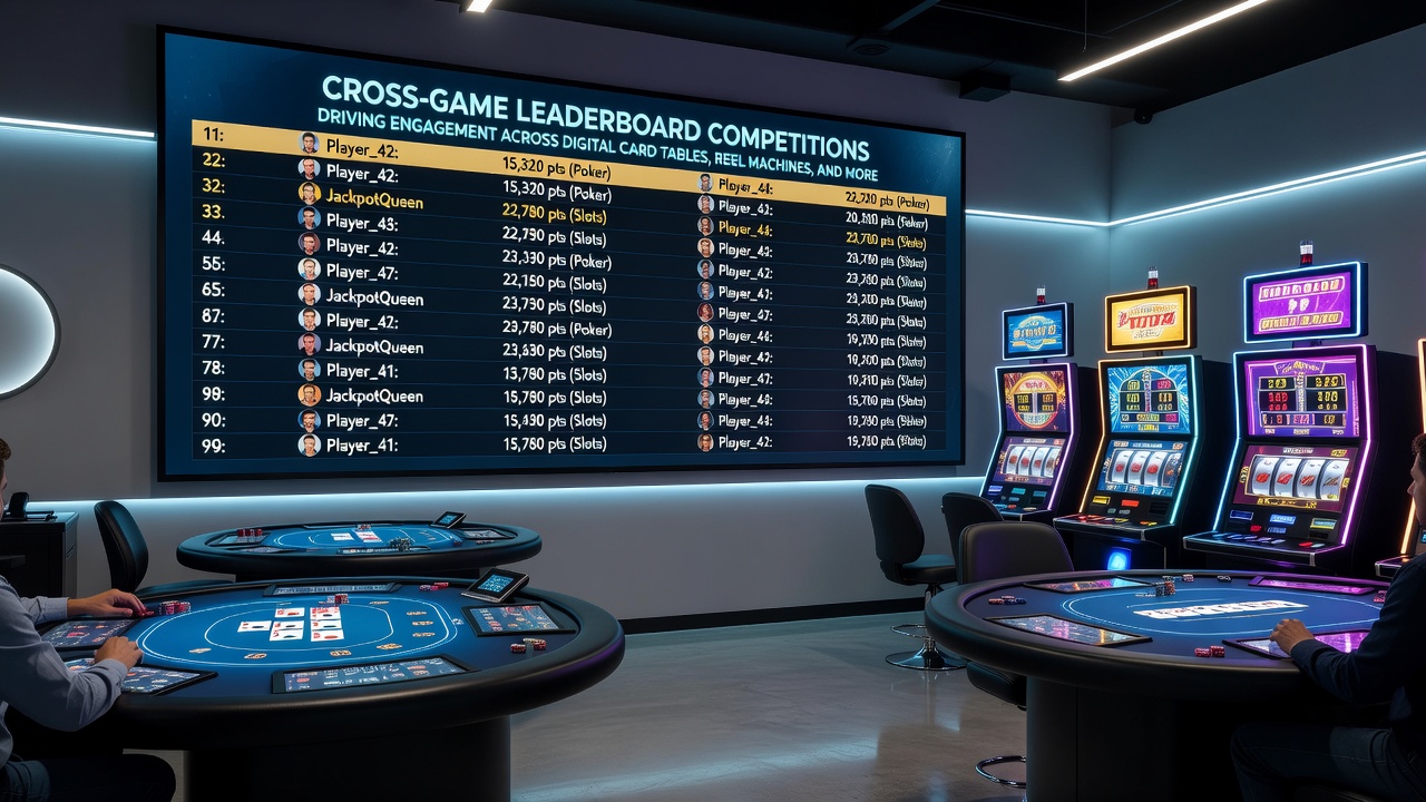 Screenshot example of a live leaderboard displaying combined rankings from slots, tables, and sports bets