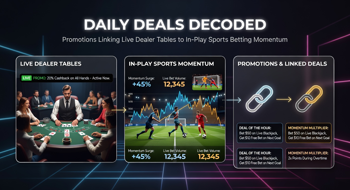 Screenshot of a mobile app displaying daily deal dashboard, with live dealer progress bar unlocking in-play sports betting bonuses during a live match