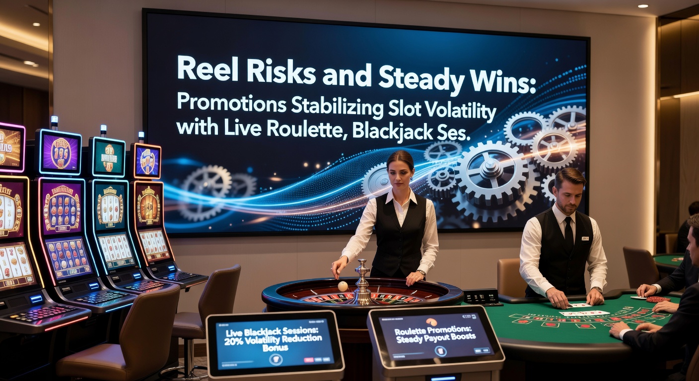 Close-up of a blackjack table integrated with digital slot displays and sports betting odds, illustrating promotional crossovers in a bustling casino environment