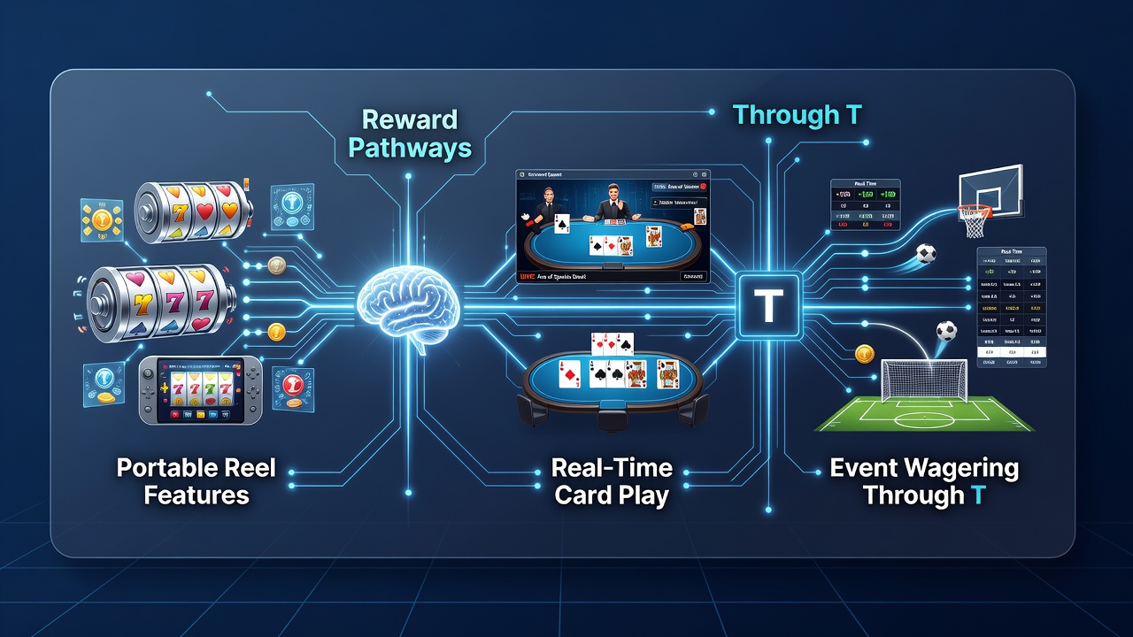 Tiered membership progression chart illustrating reward flows between mobile slots, live dealer card games, and real-time sports wagers