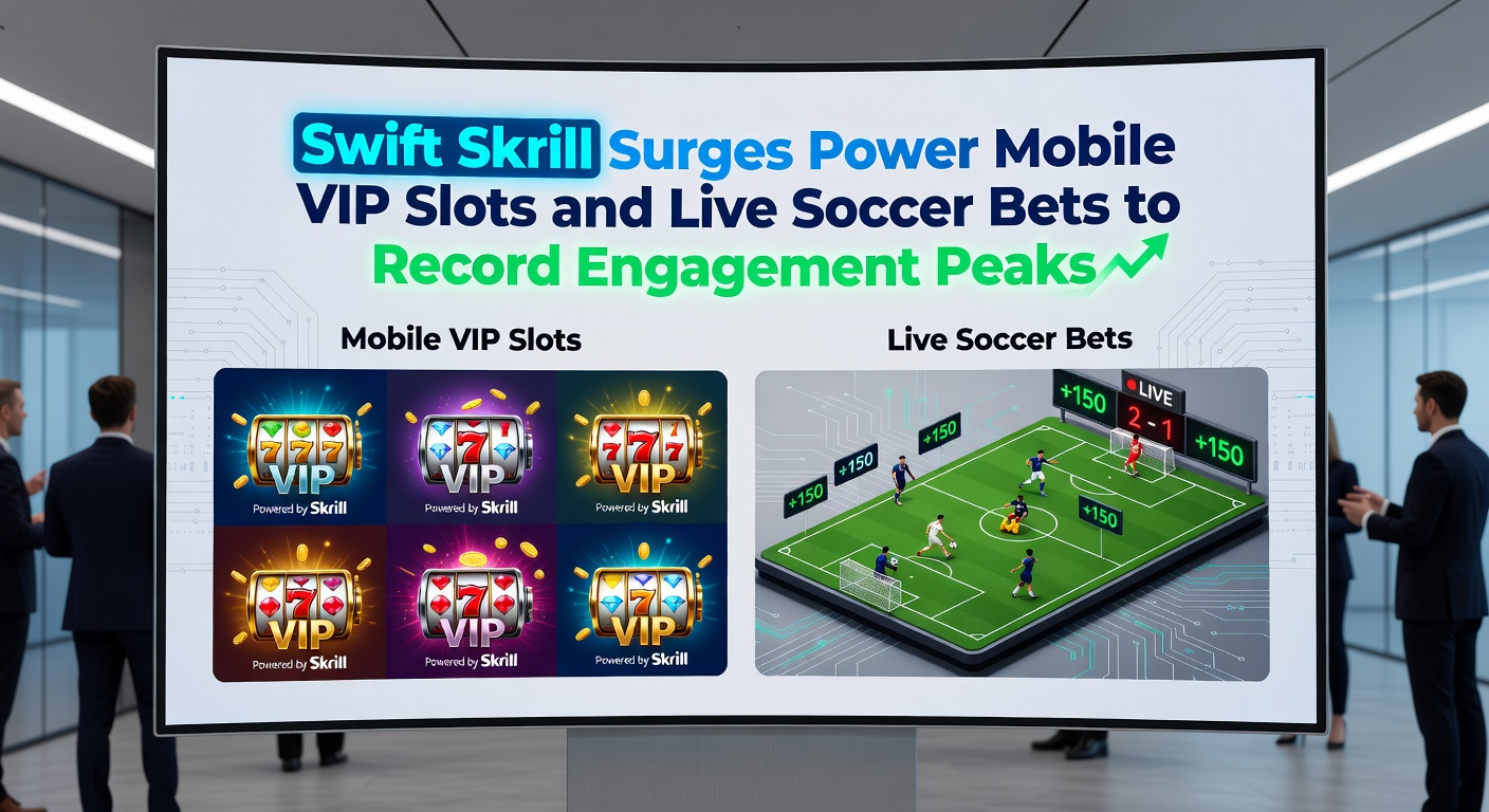 Dynamic chart illustrating engagement spikes in mobile VIP slots and live soccer bets, with Skrill transactions highlighted in green surges
